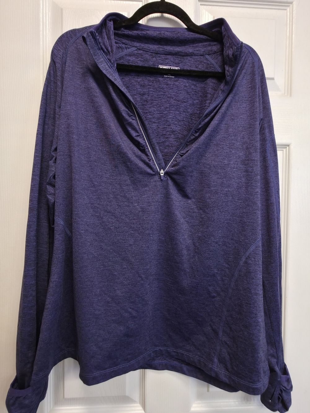 Quarter-Zip Hoodie Pullover in Deep Purple